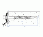HEA + ARVUL [CP] Tornillo para fijación directa. Montado con arandela vulcanizada de acero-EPDM